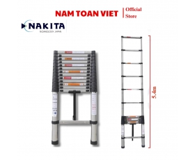 Thang Rút Đơn Inox Nakita TM154 Cao Tối Đa 5.4m