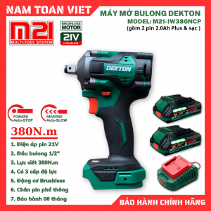 Máy Siết Bulong Dekton  M21-IW380NCP (Gồm 2 Pin 2.0Ah Plus & Sạc)