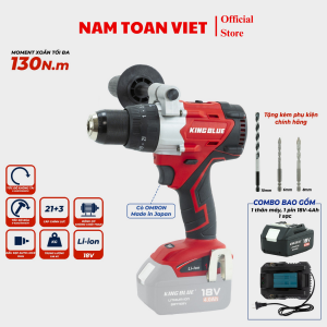 Máy khoan pin KINGBLUE KM18QE (1 Pin 4.0Ah & Sạc)