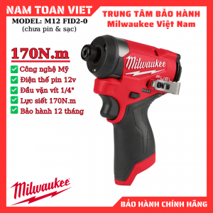 Máy vặn vít Milwaukee M12 FID2-0 (chưa pin & sạc)