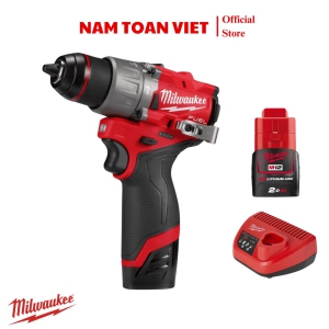 Máy khoan pin Milwaukee M12 FPD2 0X (gồm 2 pin 2.0Ah & sạc)