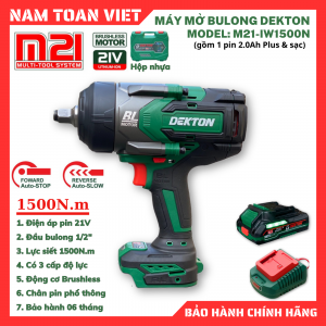 Máy Siết Bulong Dekton M21-IW1500N ( Gồm 1 Pin 2.0Ah Plus & Sạc)