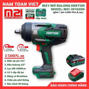 Máy Siết Bulong Dekton M21-IW1500N ( Gồm 1 Pin 4.0Ah Plus & Sạc)