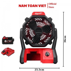 Máy Quạt Dùng Pin Milwaukee M18-AF (Gồm 1 Pin 5.0Ah & Sạc)