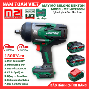 Máy Siết Bulong Dekton M21-IW1500N ( Gồm 2 Pin 4.0Ah Plus & Sạc)