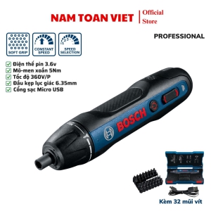 Máy vặn vít pin Bosch GO GEN II (kèm 32 mũi vít)