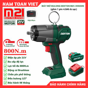 Máy Siết Bulong Dekton M21-IW800N (Gồm 1 Pin 4.0Ah + Sạc )