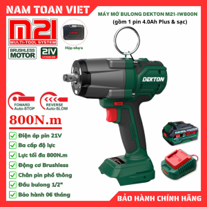 Máy Siết Bulong Dekton M21-IW800N (Gồm 1 Pin 4.0Ah Plus + Sạc )