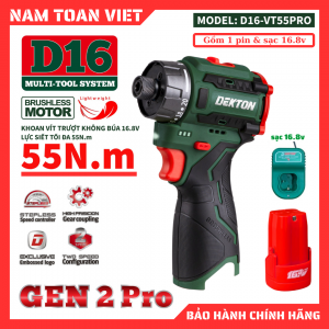 Máy Bắn Vít Dekton D16-VT55PRO (Gồm 1 Pin & Sạc)
