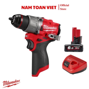 Máy khoan pin Milwaukee M12 FPD2 0X (gồm 1 pin 6.0Ah & sạc)