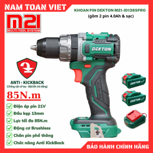 Máy Khoan Động Lực Dekton M21-ID1385PRO (Gồm 2 Pin 4Ah & Sạc)