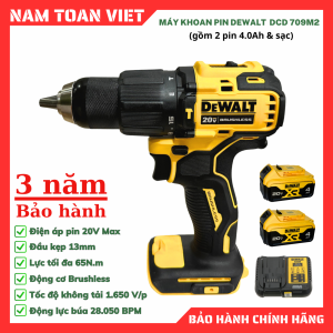 Máy Khoan Cầm Tay Dewalt  DCD709M2 (2 Pin 4.0Ah & Sạc)