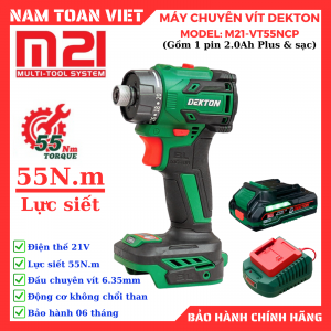 Máy Chuyên Vít Dekton M21-VT55NCP (Gồm 1 Pin 2.0Ah & Sạc)
