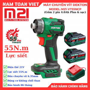 Máy Chuyên Vít Dekton M21-VT55NCP (Gồm 2 Pin 4.0Ah & Sạc)