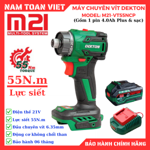 Máy Chuyên Vít Dekton M21-VT55NCP (Gồm 1 Pin 4.0Ah & Sạc)