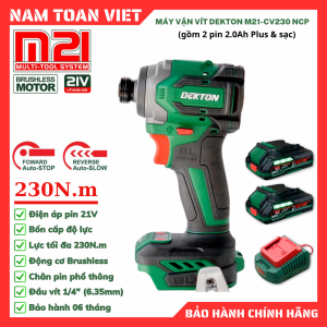 Máy Bắn Vít Dekton M21-CV230NCP (Gồm 2 Pin 2.0Ah Plus + Sạc)