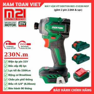 Máy Bắn Vít Dekton M21-CV230NCP (Gồm 2 Pin 2.0Ah + Sạc)