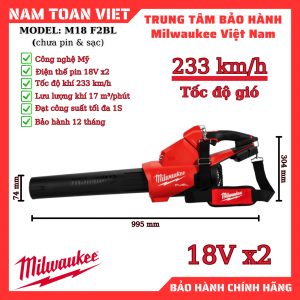 Máy thổi bụi 2 pin Milwaukee  M18 F2BL ( Chưa Pin & Sạc )