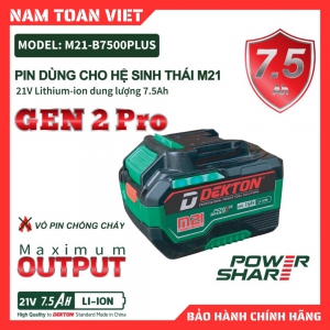 Pin 21V 7.5Ah  Dekton M21-B7500PLUS
