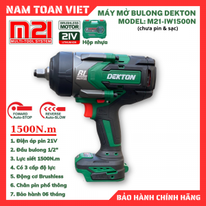 Máy Siết Bulong Dekton M21-IW1500N ( Chưa Pin & Sạc)