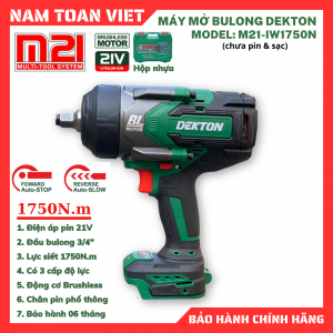 Máy Siết Bulong Dekton M21-IW1750N ( Chưa Pin & Sạc)