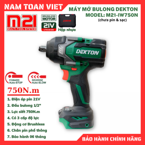 Máy Siết Bulong Dekton M21-IW750N ( Chưa Pin & Sạc)