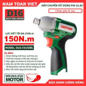 Máy Bắn Vít Dekton D16-CV150BL (Chưa Pin & Sạc)