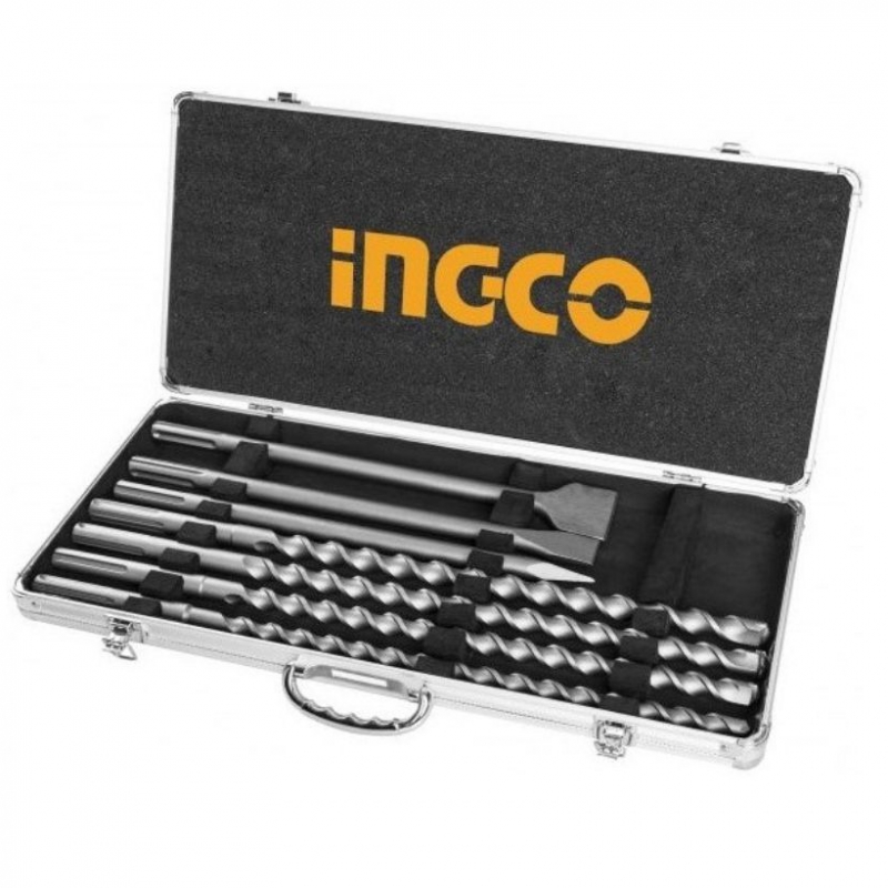 Bộ mũi khoan bê tông gài SDS Max và mũi đục INGCO AKD5075