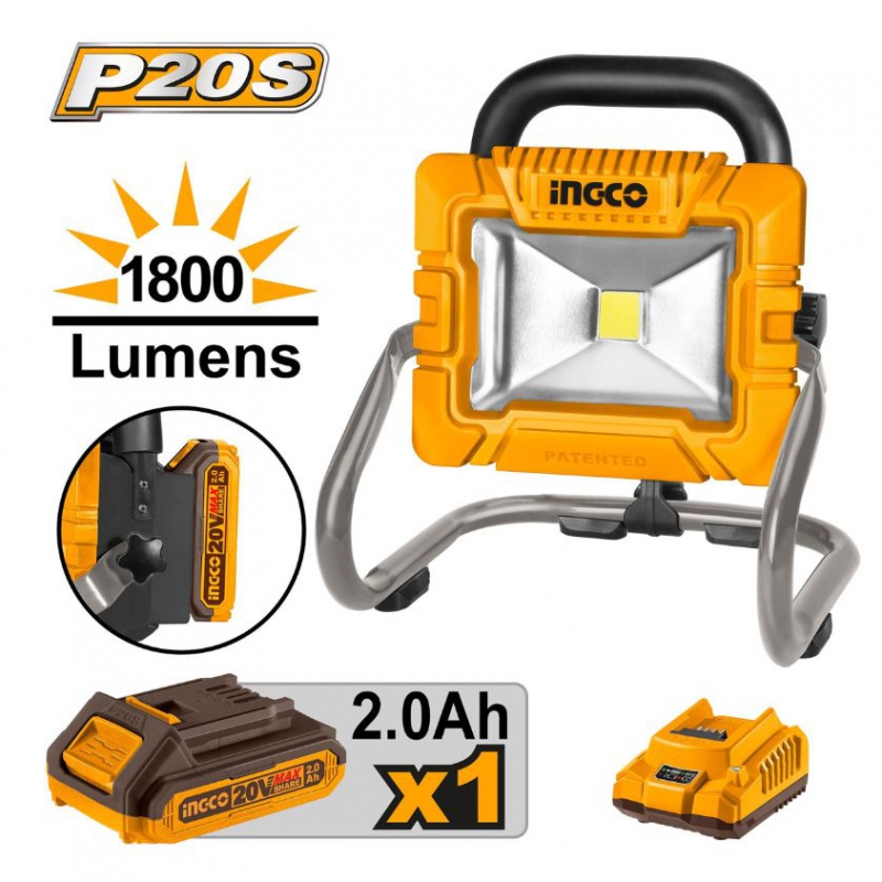 Đèn làm việc dùng pin 20V- 20W INGCO CWLI20258