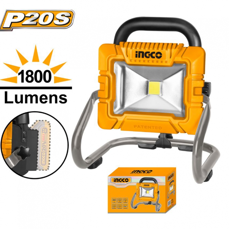 Đèn làm việc dùng pin 20V- 20W (không kèm pin và sạc) INGCO CWLI2025
