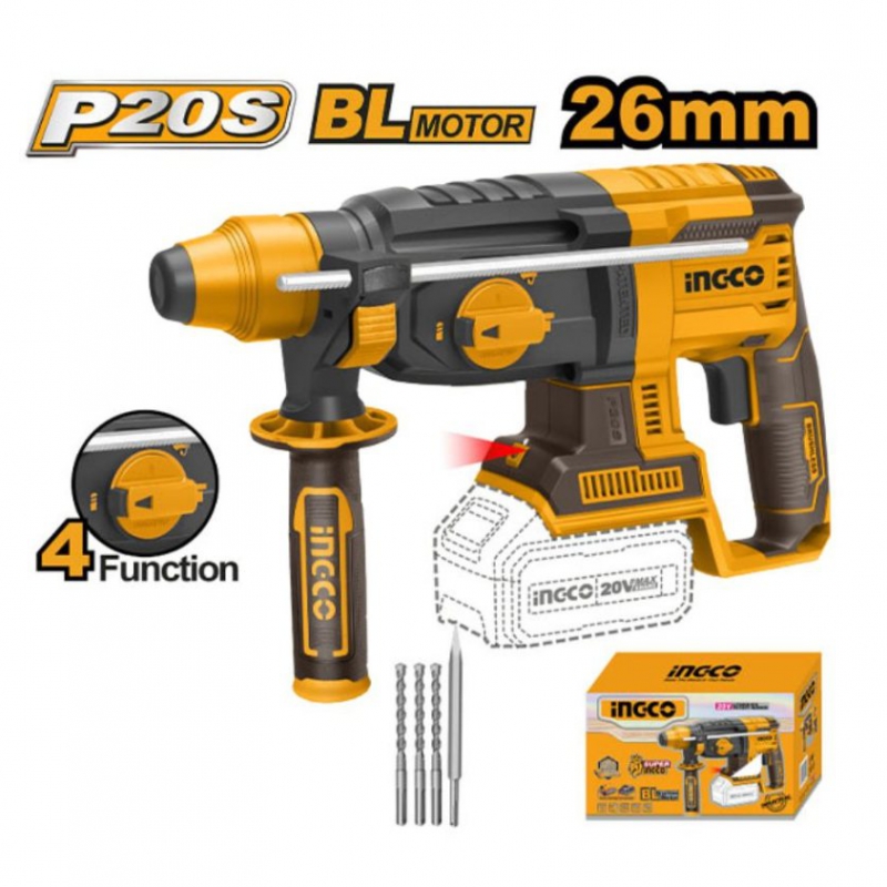 Máy khoan đục dùng pin 20V- 26mm (không kèm pin và sạc) INGCO CRHLI20228