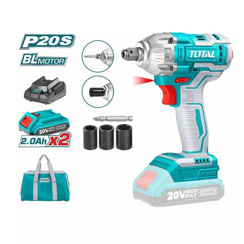 Máy siết bu lông dùng pin 20V Total TIWLI20208