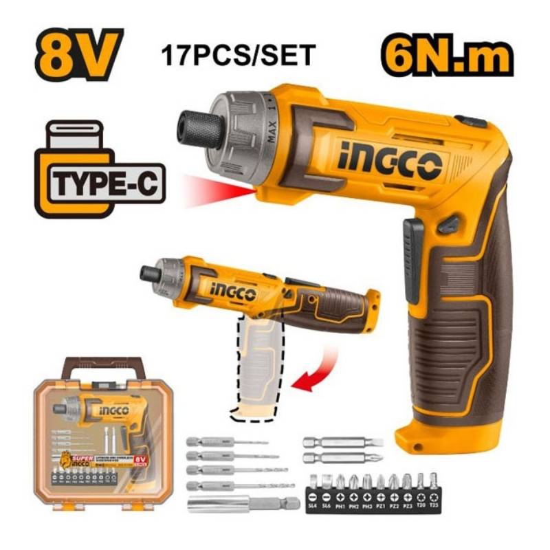 Máy vặn vít mini dùng pin 8V Ingco CSDLI08025