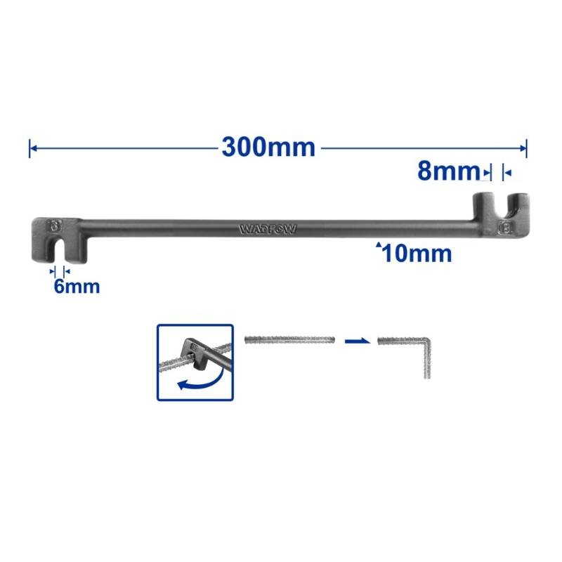 Vam càng cua uốn sắt 6x8mm WADFOW WQB3330