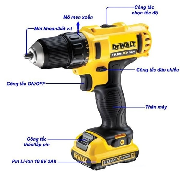 Nguyên lý hoạt động của máy khoan pin