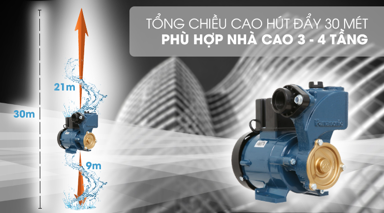 Có nên dùng máy bơm Panasonic cho nhà cao tầng?