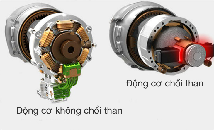 Khác biệt máy khoan không chổi than và máy khoan có chổi than