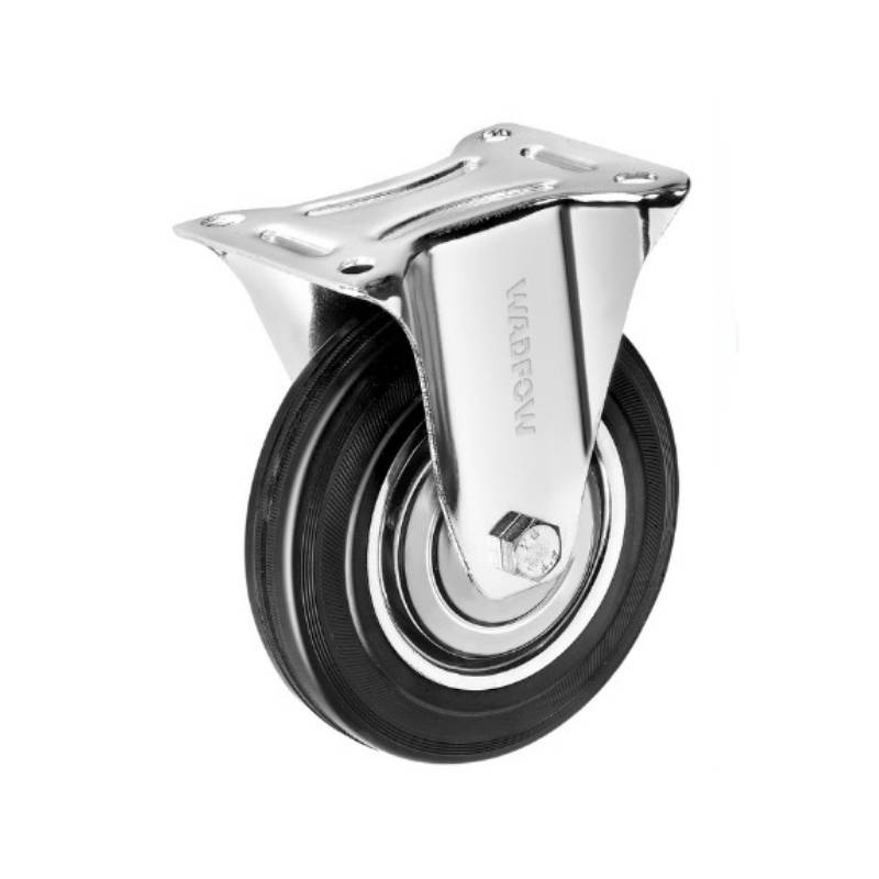 Bánh xe đẩy thép + cao su  xoay 8" WADFOW WJL3382