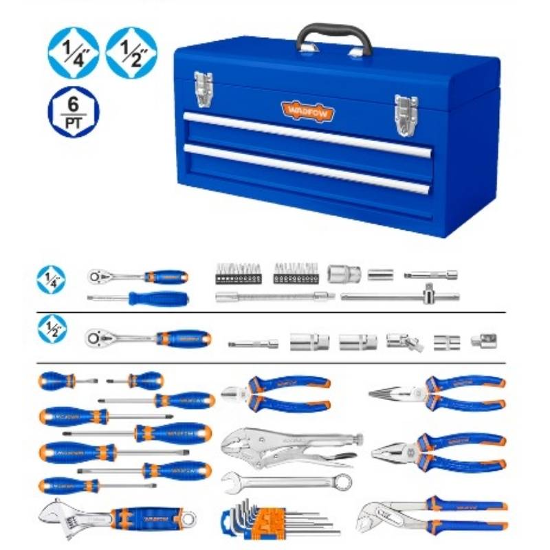 Bộ 120 món dụng cụ đựng trong hộp đồ nghề WADFOW WHS3120