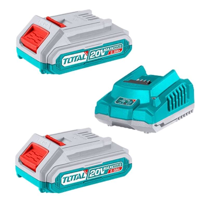Bộ 2 Pin 2.0Ah Và Sạc 20V Total TFBCPK1222