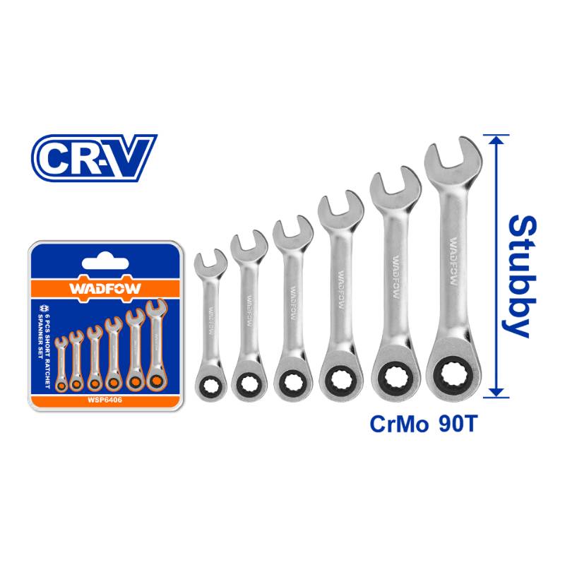 Bộ 6 Cờ lê vòng miệng tự động WADFOW WSP6406