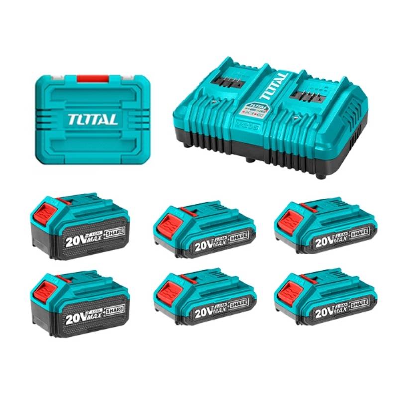 Bộ 7 pin Lithium-Ion 20V Total TOSLI230701 
