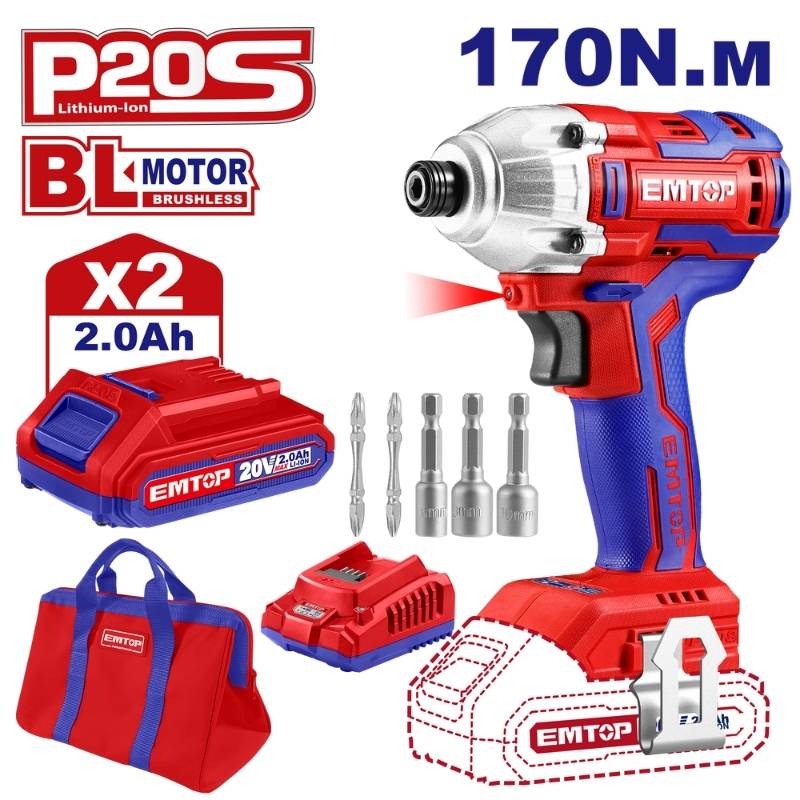 Bộ máy bắn vít dùng pin EMTOP ECDLIR20221 