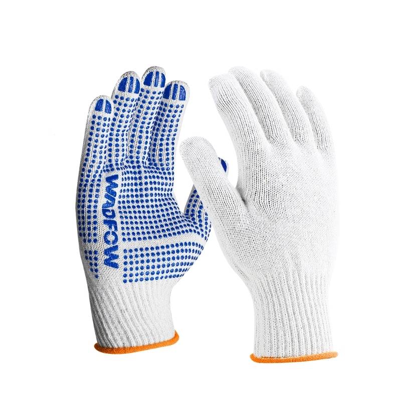 Găng tay dệt kim có chấm nhựa PVC WADFOW WKG1801 (XL)