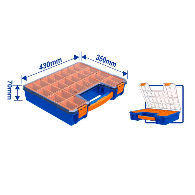 Hộp đựng linh kiện 430mmx350m mx70mm WADFOW WTB1611