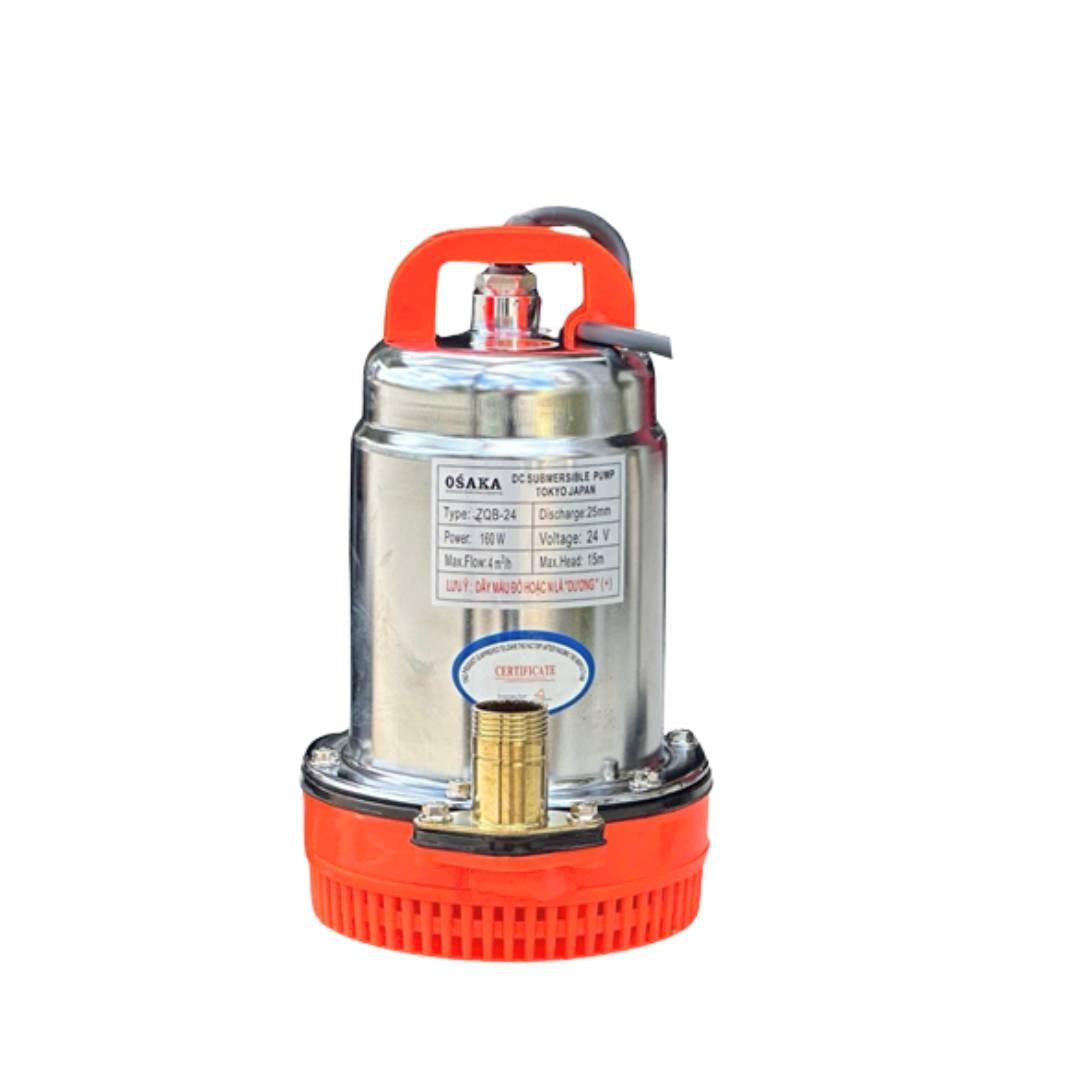 Máy Bơm Chìm 24V Osaka ZQB-24 Công Suất 160w Có Kẹp Bình 