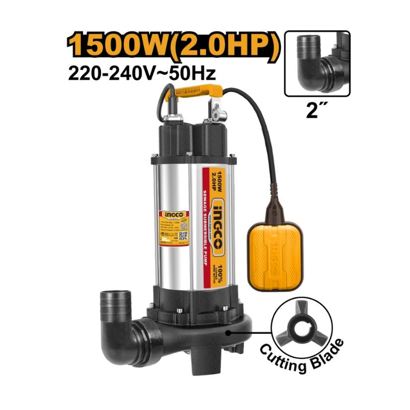 Máy bơm chìm nước thải INGCO SPDB15008