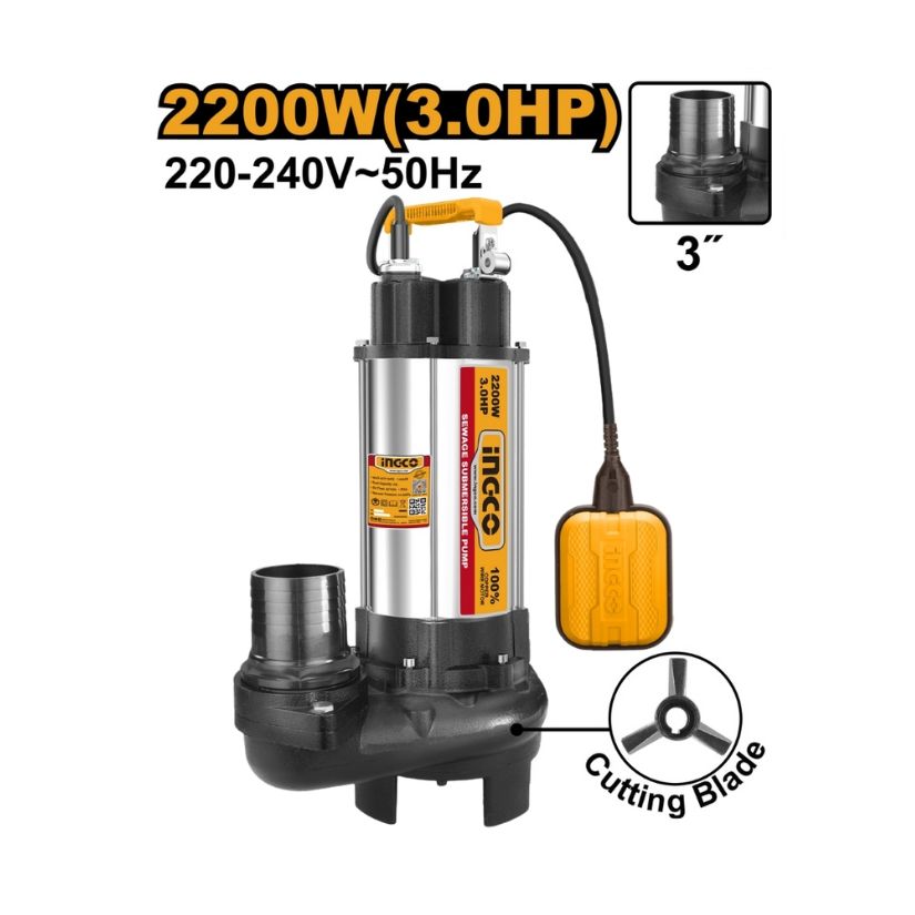 Máy bơm chìm nước thải INGCO SPDB22008