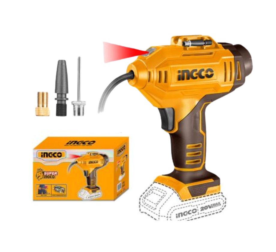 Máy bơm hơi lốp xe ô tô dùng pin 20V (không kèm pin và sạc) INGCO CACLI2018