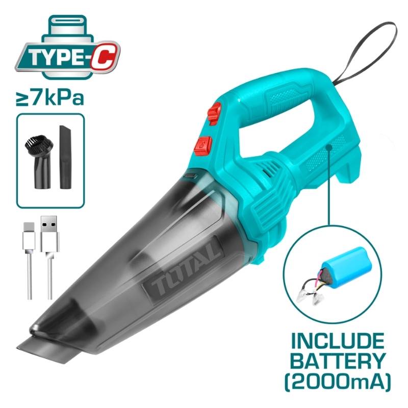 Máy hút bụi 0.5L dùng pin Lithium 20V Total TVLI20126